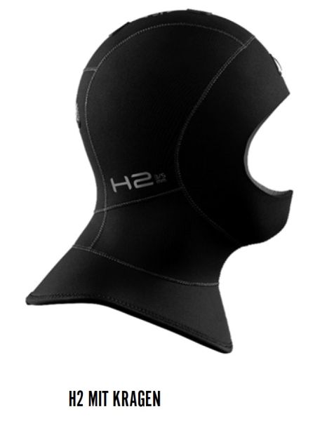 Waterproof H2 3/5mm Haube mit Entlüftungssystem - Kopfhaube mit Kragen